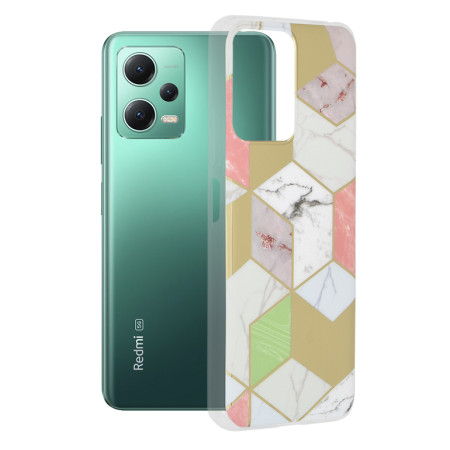 Husa telefon compatibila Xiaomi Redmi Note 12 5G / Poco X5, Marble Personalizata, Purple Hex