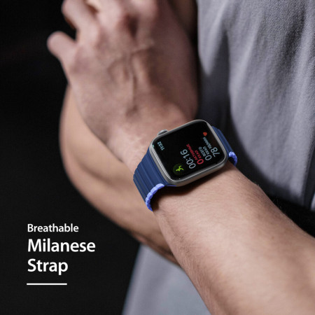Bratara Smartwatch Apple Watch 1/2/3/4/5/6/7/8/SE/SE 2 de 38/40/41mm, Albastru
