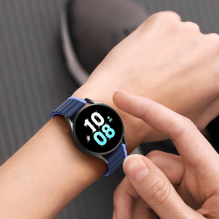 Bratara Smartwatch Samsung Galaxy Watch 4/5/Active 2, Huawei Watch GT 3 (42mm)/GT 3 Pro (43mm), Negru