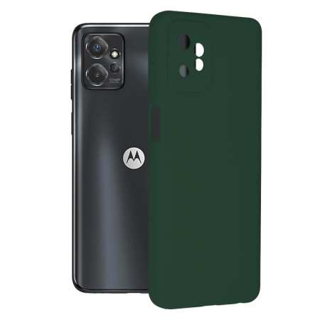 Husa de telefon compatibila Motorola Moto G Power 5G, Antiamprenta, Interior Microfibra, Camera Extra Pro, Verde