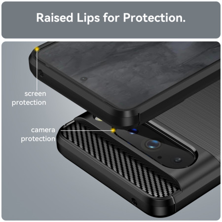 Husa Carbon Google Pixel 8 Pro, Protect Anti-Soc, Negru