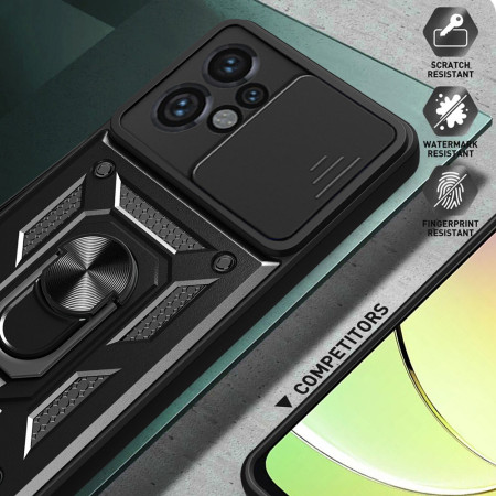 Husa telefon Motorola Edge 40 Pro, CamShield Privacy, Tech-H, Negru