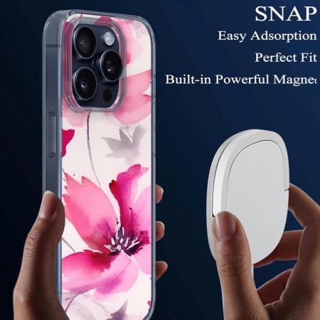 Husa personalizata pentru Apple iPhone 14 Pro, MagSafe Atasare Magnetica, Antisoc, Model Floral 6