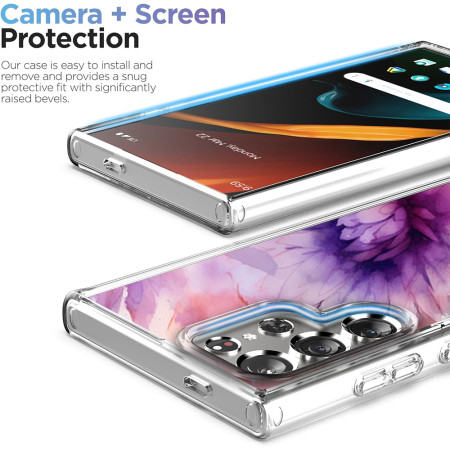 Husa personalizata compatibila Samsung Galaxy S23 Ultra, MagSafe Atasare Magnetica, Antisoc, Model Floral 22