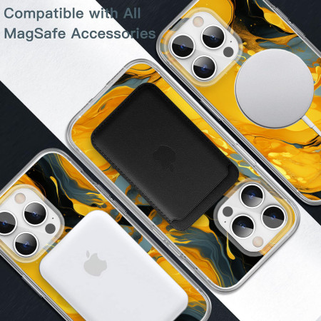 Husa personalizata compatibila Apple iPhone 14 Pro, MagSafe Atasare Magnetica, Antisoc, Neons And Brights 13