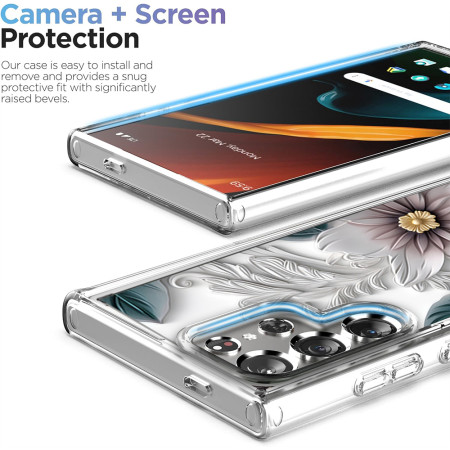 Husa personalizata pentru Samsung Galaxy S23 Ultra, MagSafe Atasare Magnetica, 3D Flower Medley 16