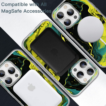 Husa personalizata compatibila Apple iPhone 14, MagSafe Atasare Magnetica, Antisoc, Neons And Brights 25