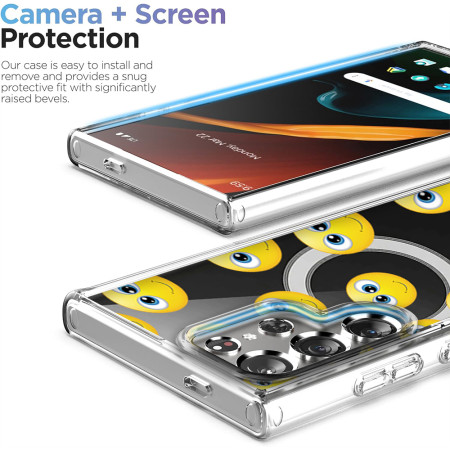 Husa personalizata pentru Samsung Galaxy S24 Ultra, MagSafe Atasare Magnetica, Grinning face with big eyes
