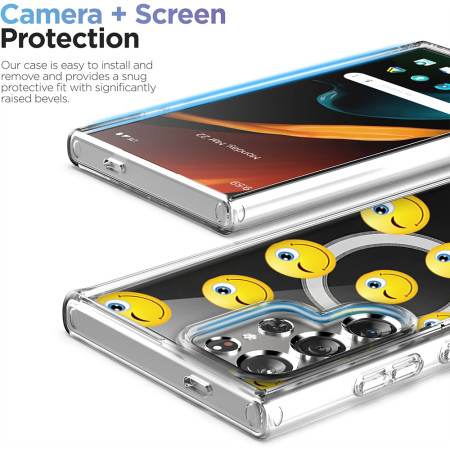 Husa personalizata pentru Samsung Galaxy S24 Ultra, MagSafe Atasare Magnetica, Winking Face