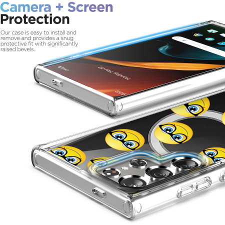 Husa personalizata pentru Samsung Galaxy S24 Ultra, MagSafe Atasare Magnetica, Fata Zambitoare cu Ochelari 