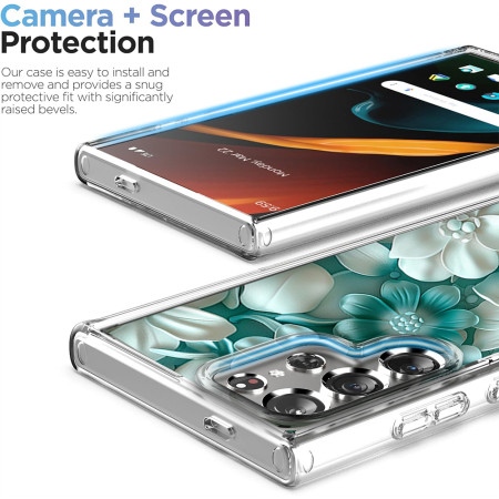 Husa personalizata pentru Samsung Galaxy S23 Ultra, MagSafe Atasare Magnetica, 3D Flower Medley 8