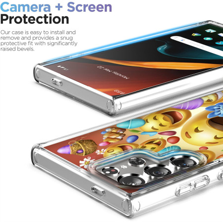 Husa personalizata pentru Samsung Galaxy S23 Ultra, MagSafe Atasare Magnetica, Emoji Stop