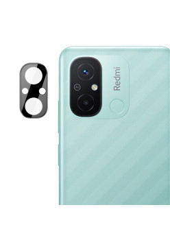 Folie Camera Foto compatibila Xiaomi Redmi 12C, 9H Anti Explozie Securizata, Negru