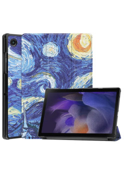 Husa tableta compatibila Samsung Galaxy Tab A8 10.5 2021, FoldPro cu Microfibra, Auto Sleep/Wake, Starry Night