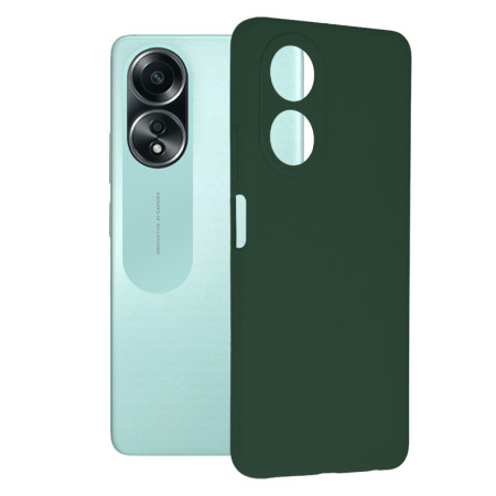 Husa de telefon compatibila Oppo A58 4G, Antiamprenta, Interior Microfibra, Camera Extra Pro, Dark Green