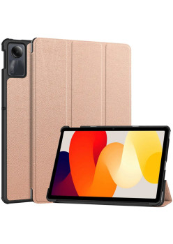 Husa tableta compatibila Xiaomi Redmi Pad SE FoldPro cu Microfibra, Auto Sleep/Wake, Rose Gold