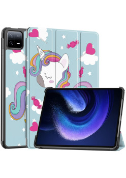 Husa tableta compatibila Xiaomi Pad 6 / Pad 6 Pro, FoldPro cu Microfibra, Auto Sleep/Wake, Unicorn