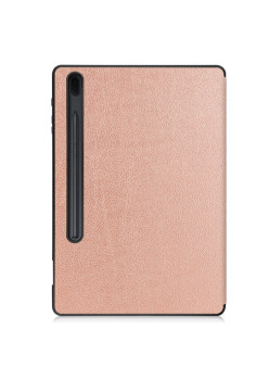 Husa tableta compatibila Samsung Galaxy Tab S7 Plus / S8 Plus / S7 FE, FoldPro cu Microfibra, Auto Sleep/Wake, Rose Gold