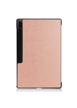 Husa tableta compatibila Samsung Galaxy Tab S8 Ultra / S9 Ultra, FoldPro cu Microfibra, Auto Sleep/Wake, Rose Gold