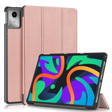 Husa tableta compatibila Lenovo Tab M11, FoldPro cu Microfibra, Auto Sleep/Wake, Rose Gold