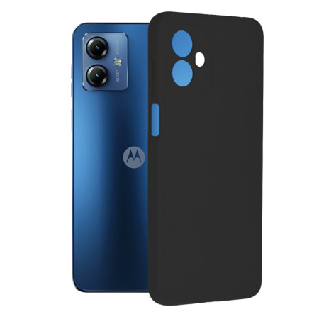 Husa de telefon compatibila Motorola Moto G14, Antiamprenta, Interior Microfibra, Camera Extra Pro, Black