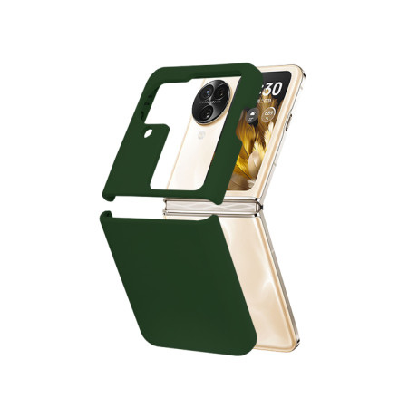 Husa de telefon compatibila Oppo Find N3 Flip, Antiamprenta, Interior Microfibra, Camera Extra Pro, Dark Green