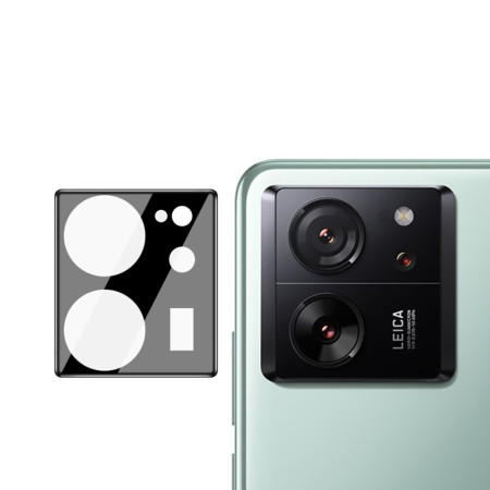 Folie Camera compatibila Xiaomi 13T / 13T Pro, 9H Anti Explozie Securizata, Negru