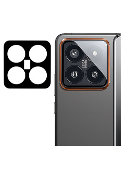 Folie Camera Foto compatibila Xiaomi 14 Pro, 9H Anti Explozie Securizata, Negru