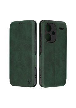 Husa tip carte pentru Xiaomi Redmi Note 13 Pro Plus, Techsuit, Inchidere Magnetica, Green