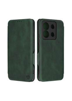 Husa tip carte pentru Xiaomi Redmi Note 13 Pro / Poco X6 Pro, Techsuit, Inchidere Magnetica, Green