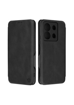 Husa tip carte pentru Xiaomi Redmi Note 13 Pro / Poco X6 Pro, Techsuit, Inchidere Magnetica, Black