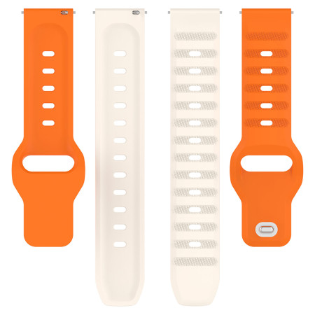 Curea pentru Huawei Watch GT 2 (46mm)/GT 2 Pro/GT 3 Pro (46mm)/Ultimate, Xiaomi Watch S1, Orange Beige
