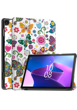 Husa tableta compatibila Lenovo Tab M10 3rd Gen TB328FU/TB328XU, FoldPro cu Microfibra, Auto Sleep/Wake, Butterfly