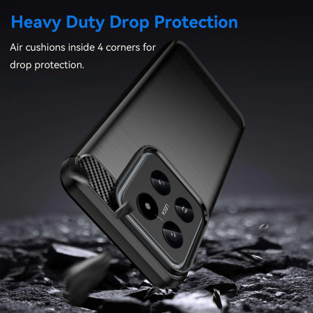 Husa Carbon compatibila Xiaomi 14 Pro, Tech Protect AntiSoc, Negru