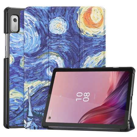 Husa tableta compatibila Lenovo Tab M9 9.0, FoldPro cu Microfibra, Auto Sleep/Wake, Starry Night