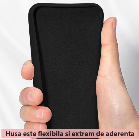 Husa de telefon compatibila Samsung Galaxy A15, Antiamprenta, Interior Microfibra, Camera Extra Pro, Black