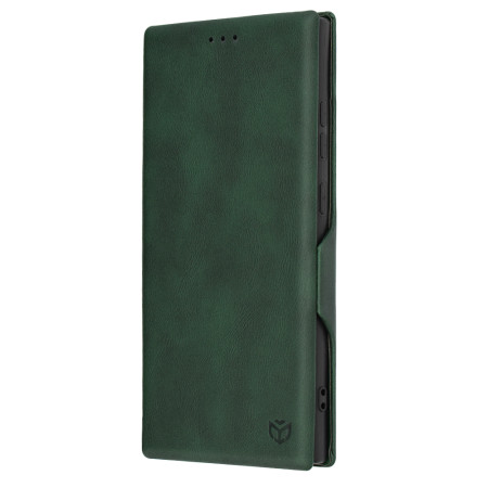 Husa tip carte pentru Samsung Galaxy S24 Ultra, Techsuit, Inchidere Magnetica, Green