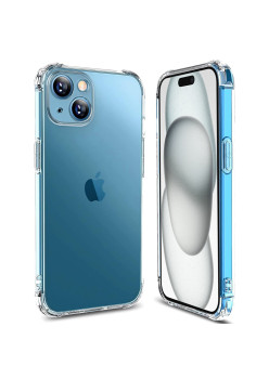 Husa Antisoc compatibila Apple iPhone 15 Plus, PRO AirBag, Clear