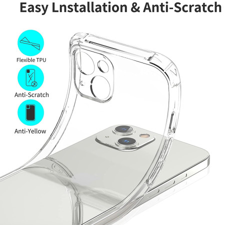 Husa Antisoc compatibila Apple iPhone 15, PRO AirBag, Clear