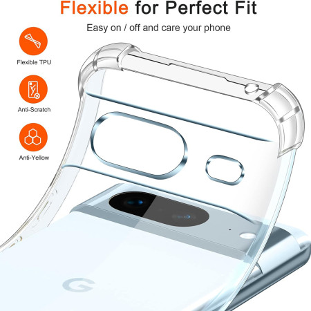 Husa Antisoc compatibila Google Pixel 7, PRO AirBag, Clear