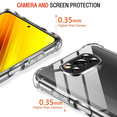 Husa Antisoc compatibila Xiaomi Poco X3 / Poco X3 NFC / Poco X3 Pro, PRO AirBag, Clear