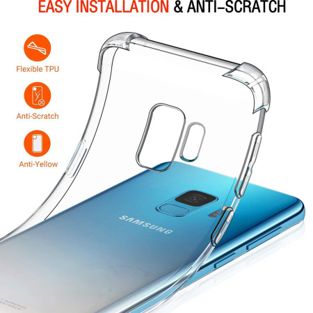 Husa Antisoc compatibila Samsung Galaxy S9, PRO AirBag, Clear