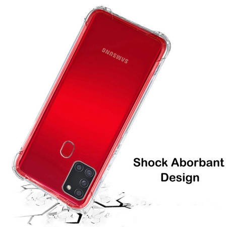 Husa Antisoc compatibila Samsung Galaxy A21s, PRO AirBag, Clear