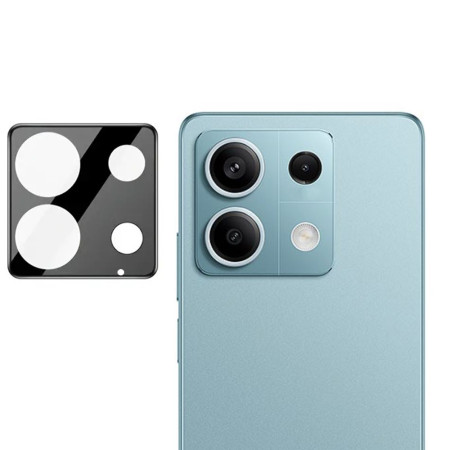 Folie Camera compatibila Xiaomi Redmi Note 13, 9H Anti Explozie Securizata, Negru