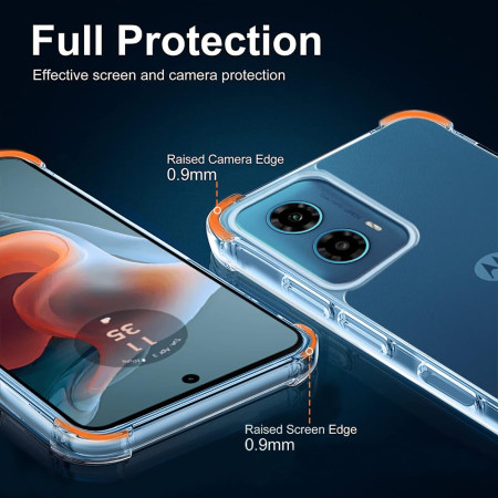 Husa Antisoc compatibila Motorola Moto G34, PRO AirBag, Clear