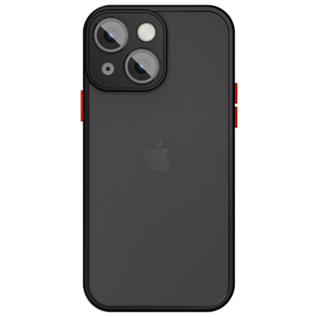 Husa cu protectie la camere si finisaj mat pentru APPLE iPhone, Negru - Alege Modelul!