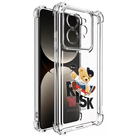 Husa Antisoc pentru Realme GT 7 Pro, AirBag PRO, Transparent, Risk Taker