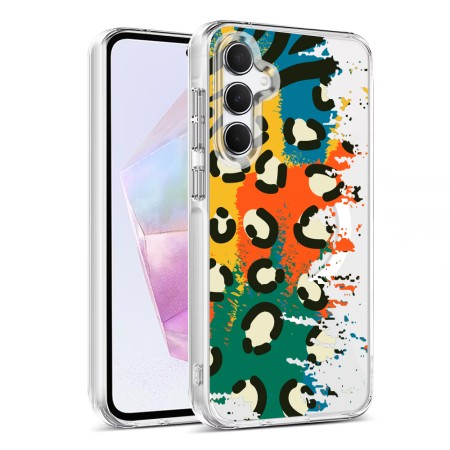 Husa pentru Samsung Galaxy A55 5G, Atasare Magnetica, MagSafe, Pattern Skin 49, Clear