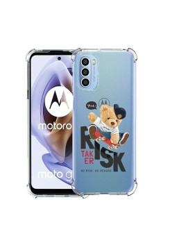 Husa Antisoc pentru Motorola Moto G71 5G, AirBag PRO, Clear, Risk Taker