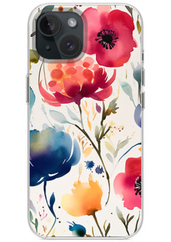 Husa personalizata pentru Apple iPhone 15, MagSafe Atasare Magnetica, Antisoc, Model Floral 3